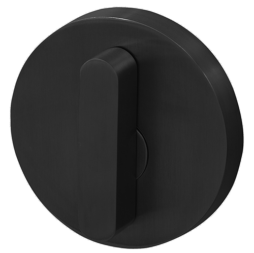 Linnea Round Modern One Sided Patio Deadbolt in Satin Black finish