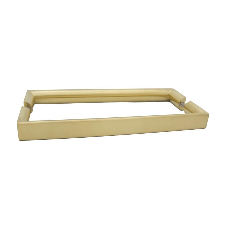 Linnea AP-2092 Back to Back Handle Appliance Pull, 17.52" Center to Center, Wood Mounting in Satin Brass finish