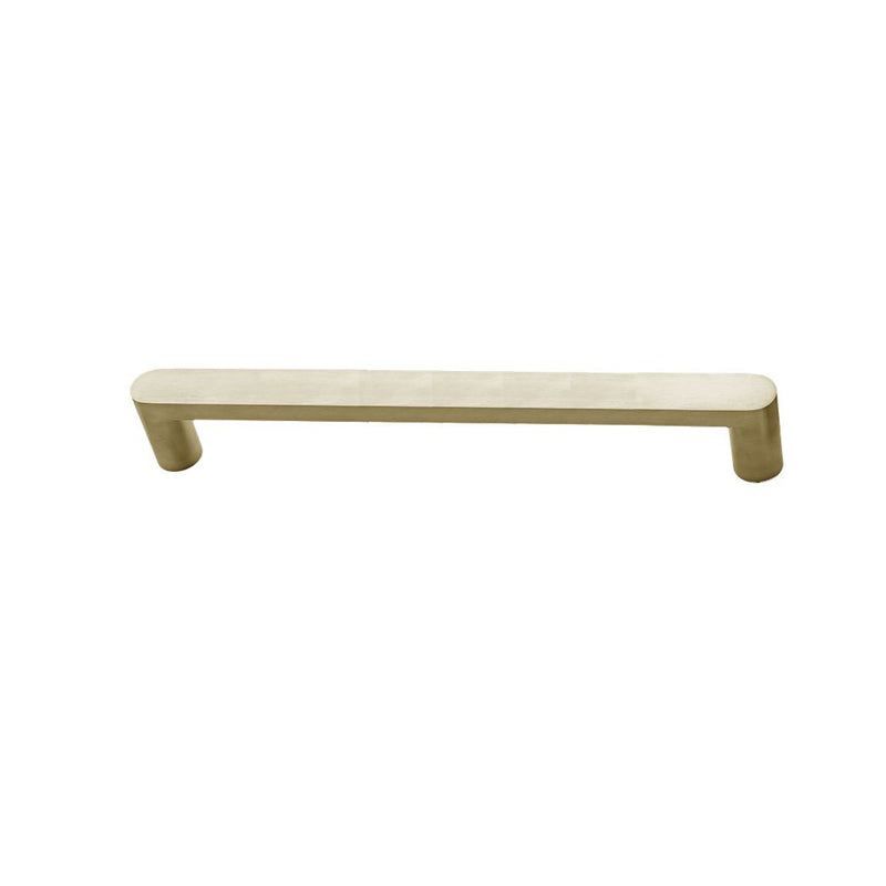 The Linnea AP-256 Through Bolt Wood Mount Appliance Pull, 11.81" Center to Center in Satin Brass finish