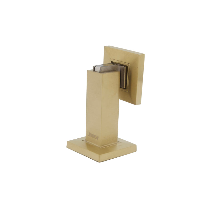 Linnea DS-60 Floor/Wall Mount Magnetic Door Stop in Satin Brass finish