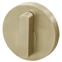 Linnea Round Modern One Sided Patio Deadbolt in Satin Brass finish