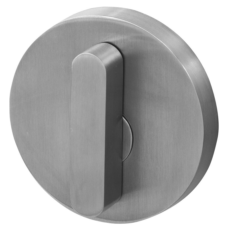 Linnea Round Modern One Sided Patio Deadbolt in Satin Stainless Steel finish