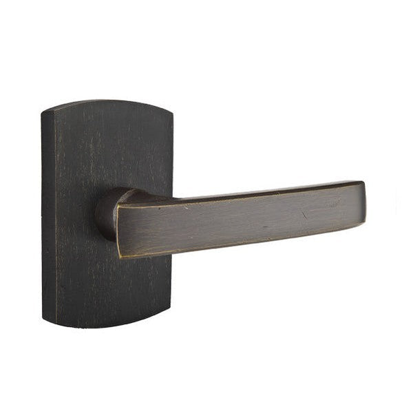 The Emtek Yuma Lever With #4 Rosette in Medium Bronze Patina finish