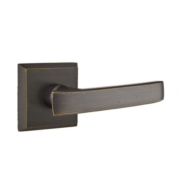 Emtek Yuma Lever With #6 Rosette in Medium Bronze Patina finish