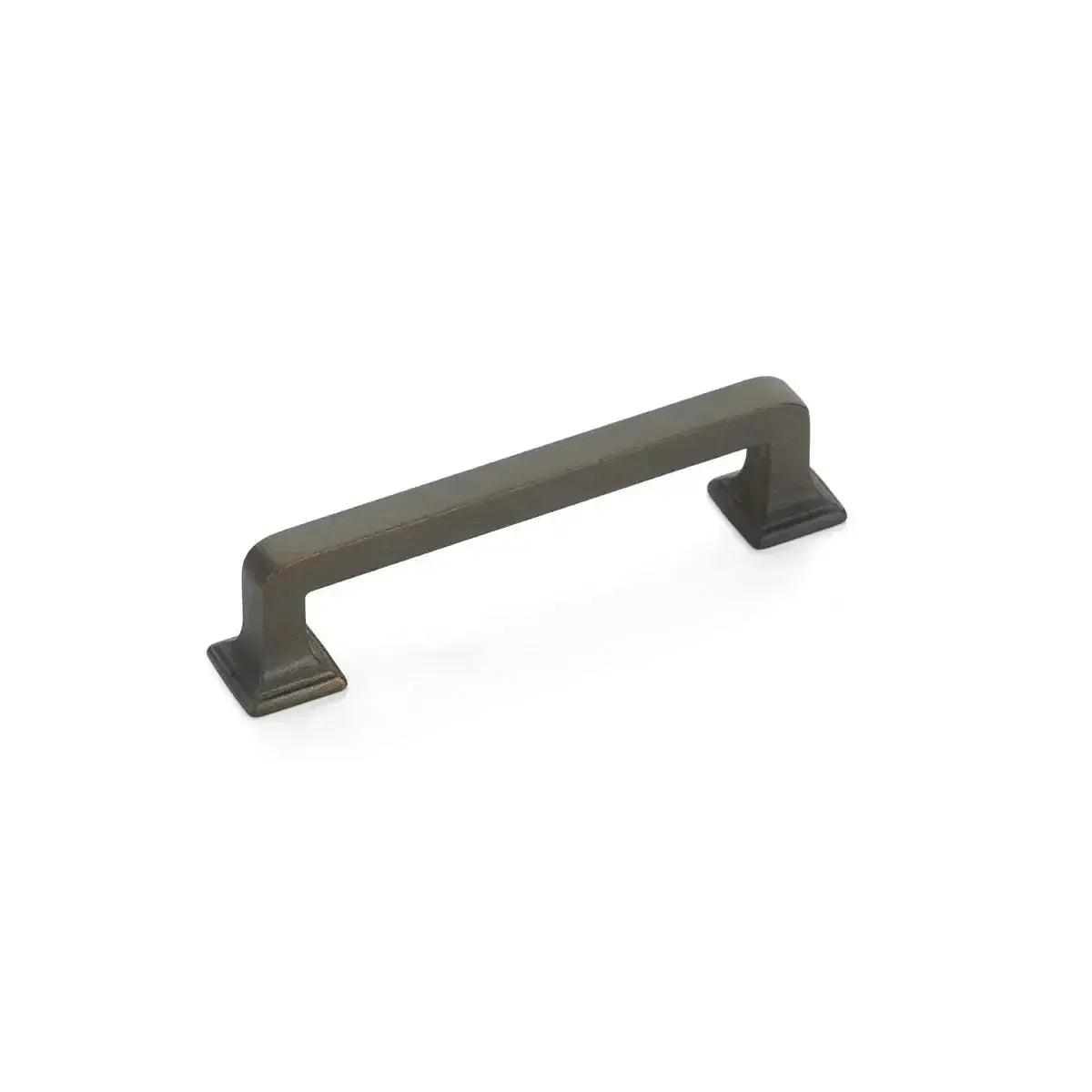 The Schaub Menlo Park Cabinet Pull in Ancient Bronze finish.