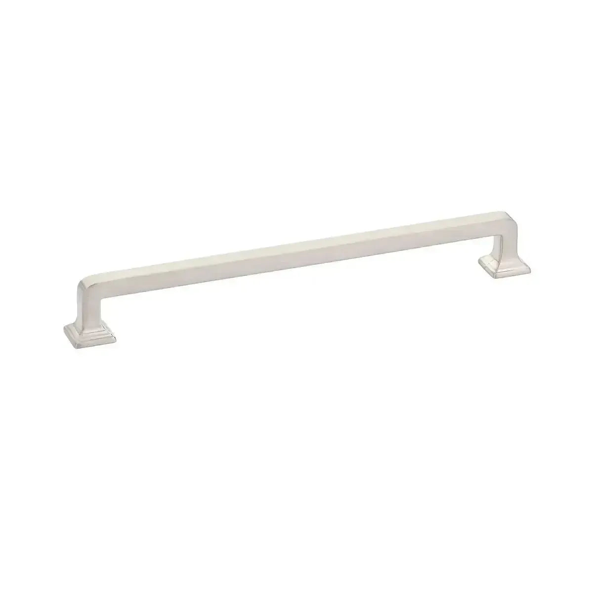 The Schaub Menlo Park Cabinet Pull in Brushed Nickel finish.