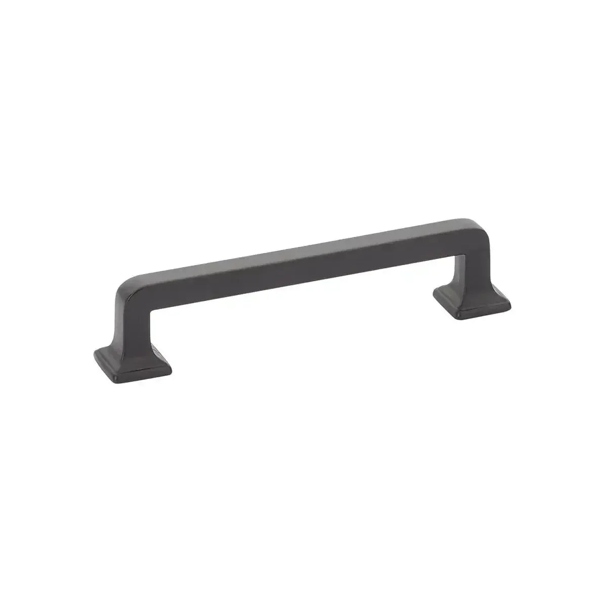 The Schaub Menlo Park Cabinet Pull in Matte Black finish.
