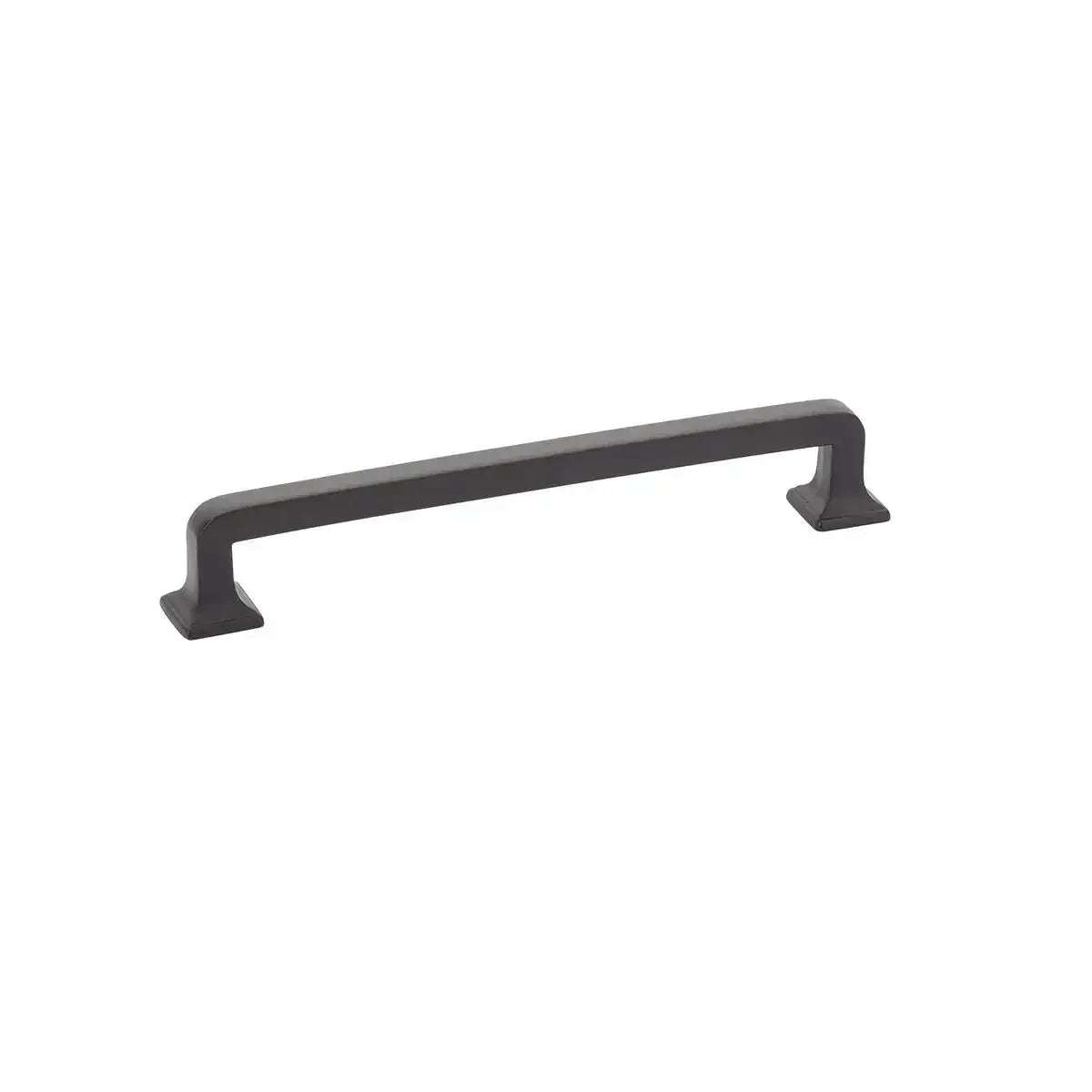 The Schaub Menlo Park Cabinet Pull in Matte Black finish.