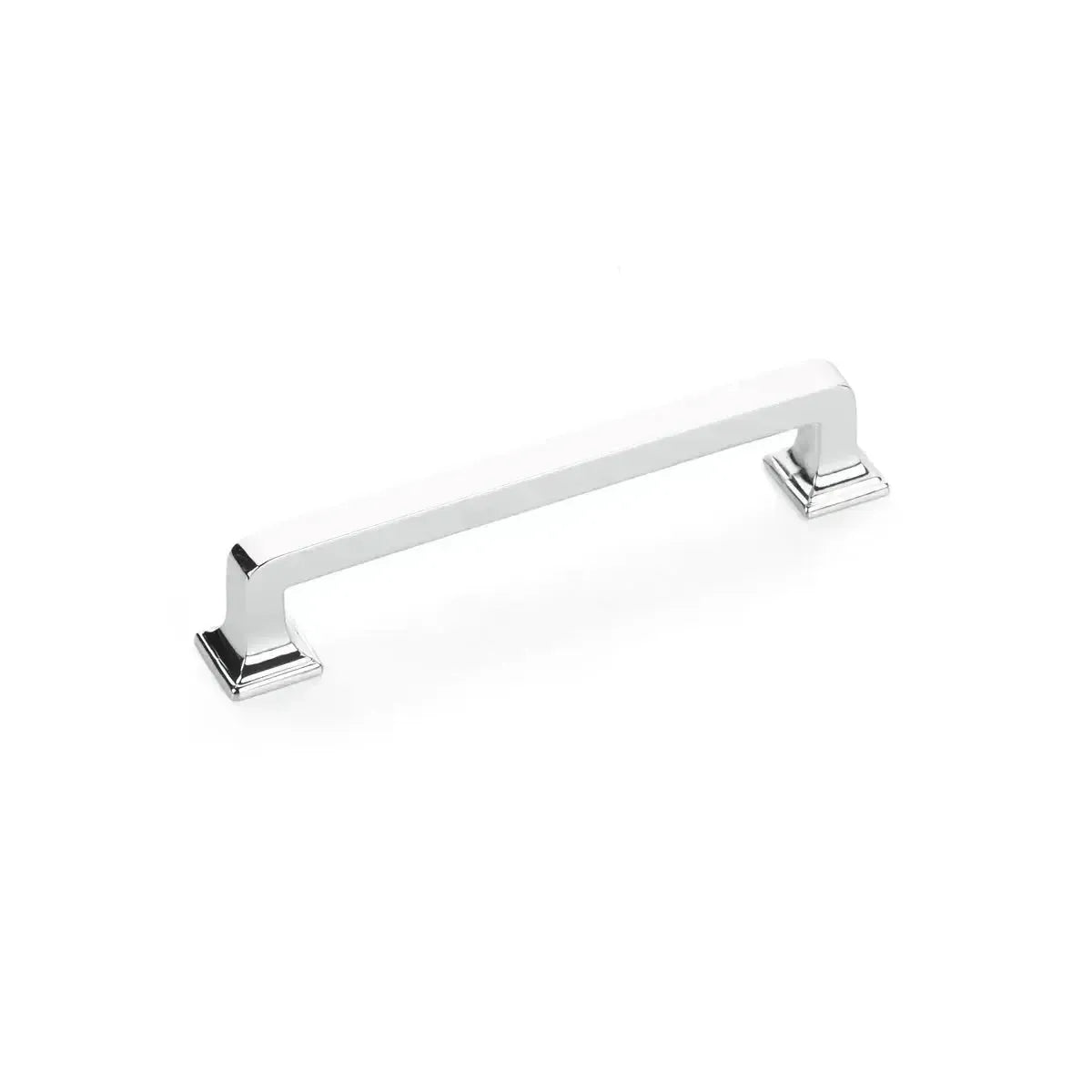 The Schaub Menlo Park Cabinet Pull in Polished Chrome finish.