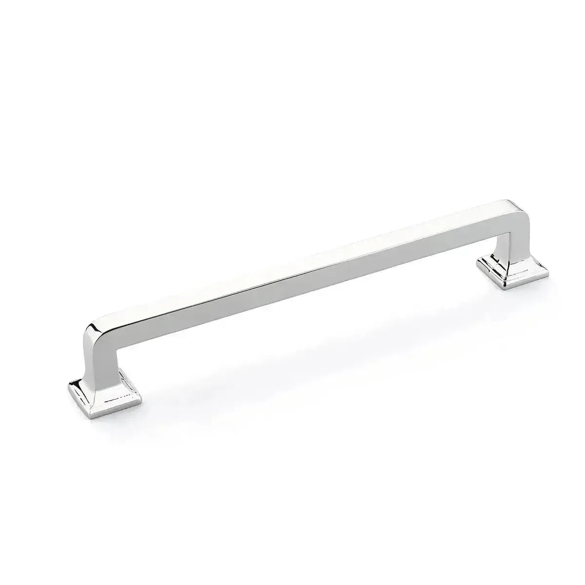 The Schaub Menlo Park Cabinet Pull in Polished Chrome finish.