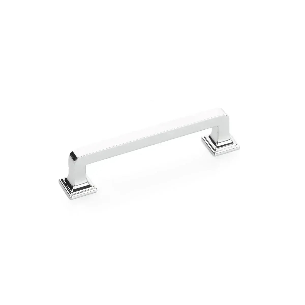 The Schaub Menlo Park Cabinet Pull in Polished Chrome finish.