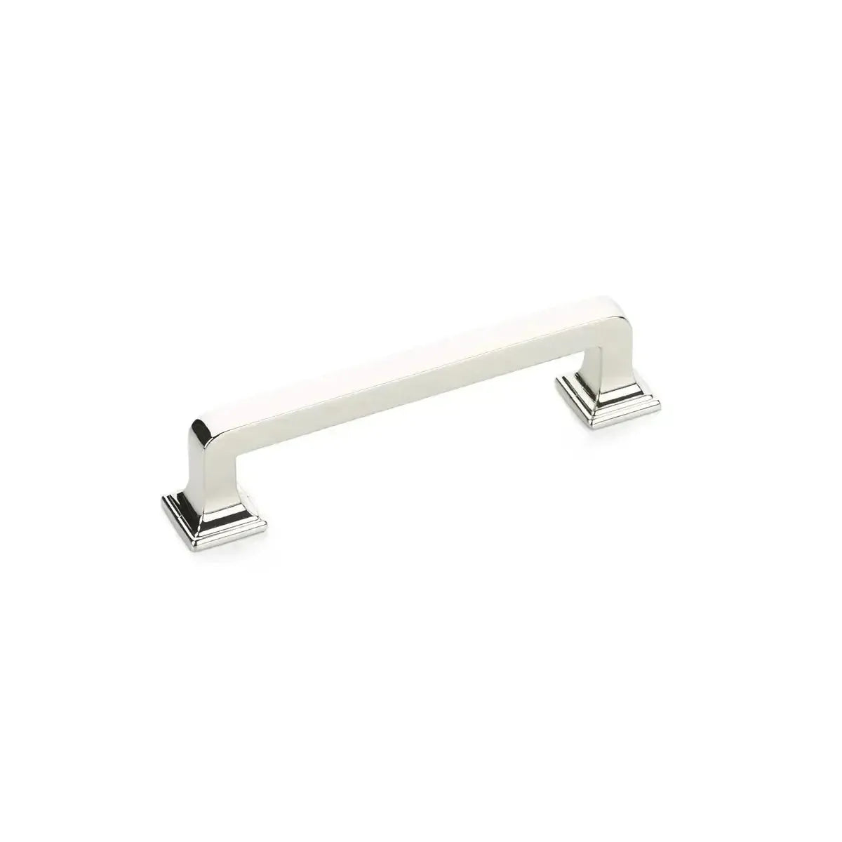 The Schaub Menlo Park Cabinet Pull in Polished Nickel finish.