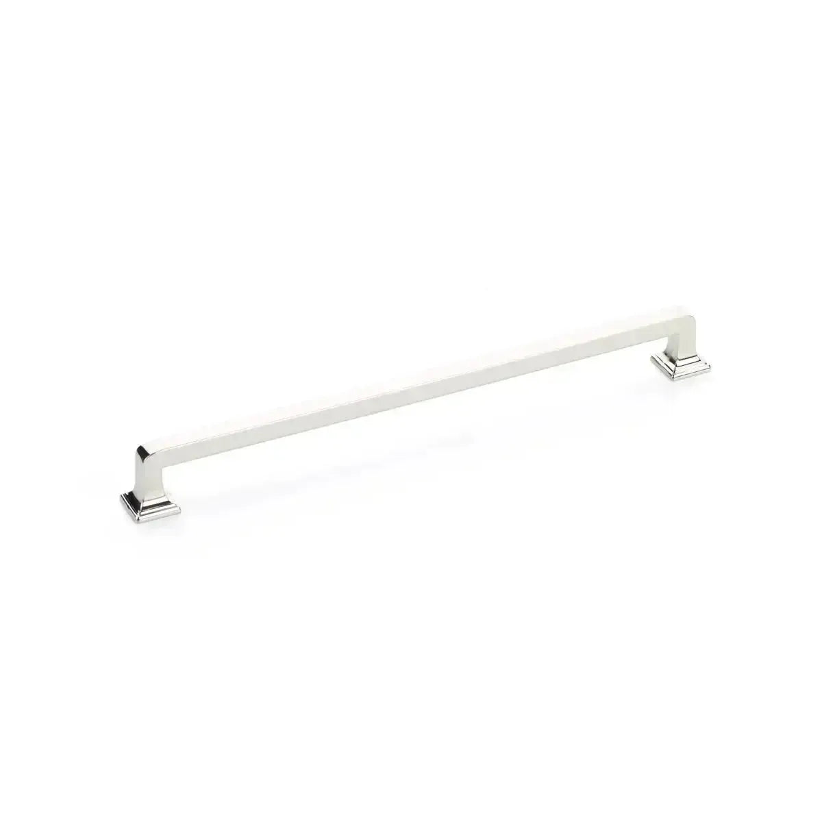The Schaub Menlo Park Cabinet Pull in Polished Nickel finish.