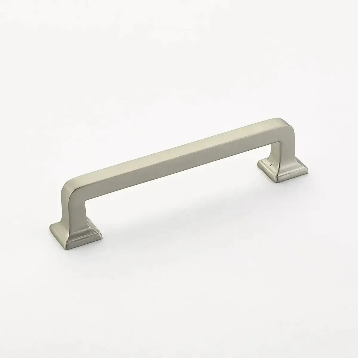The Schaub Menlo Park Cabinet Pull in Satin Nickel finish.