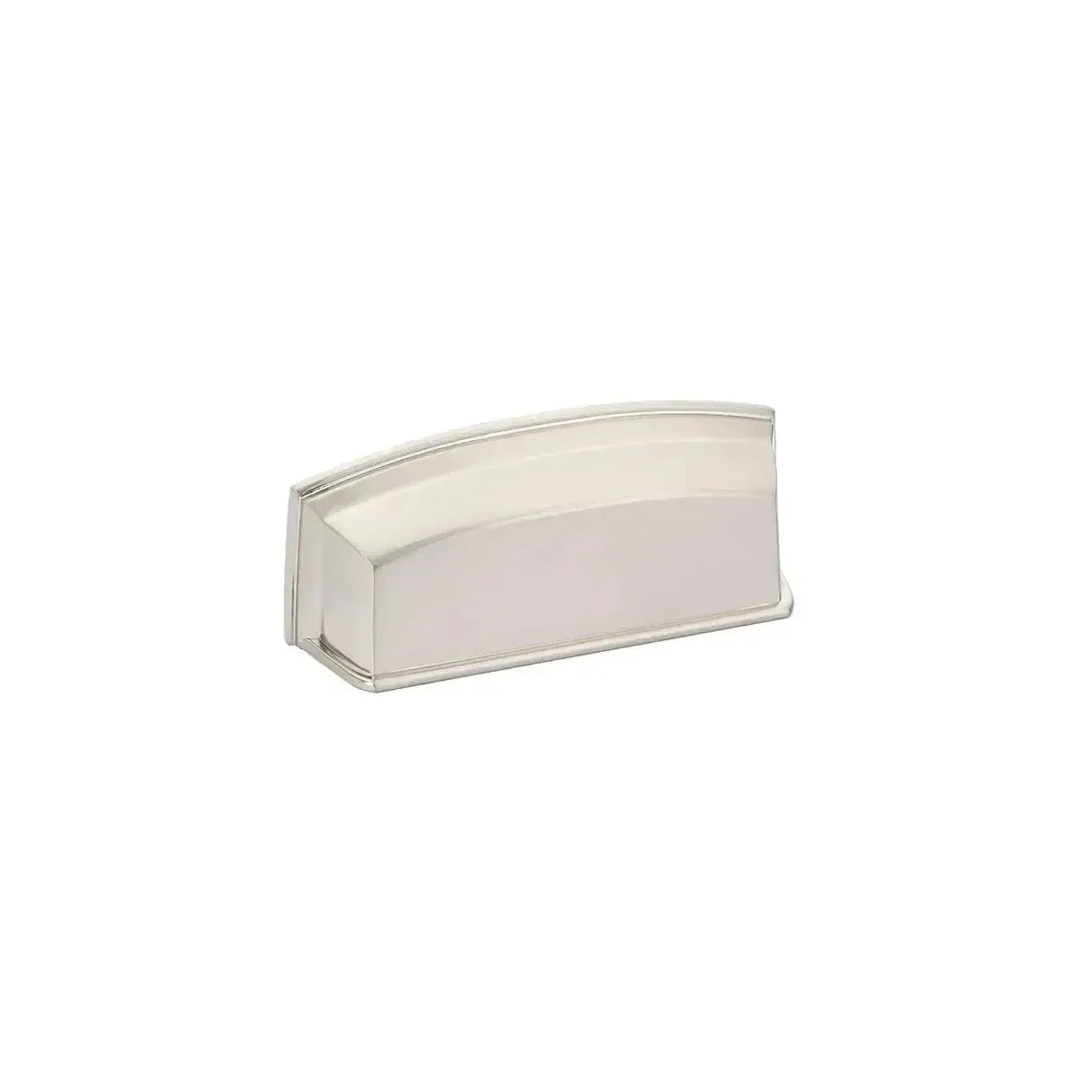 The Schaub Menlo Park Cup Pull in Brushed Nickel finish.