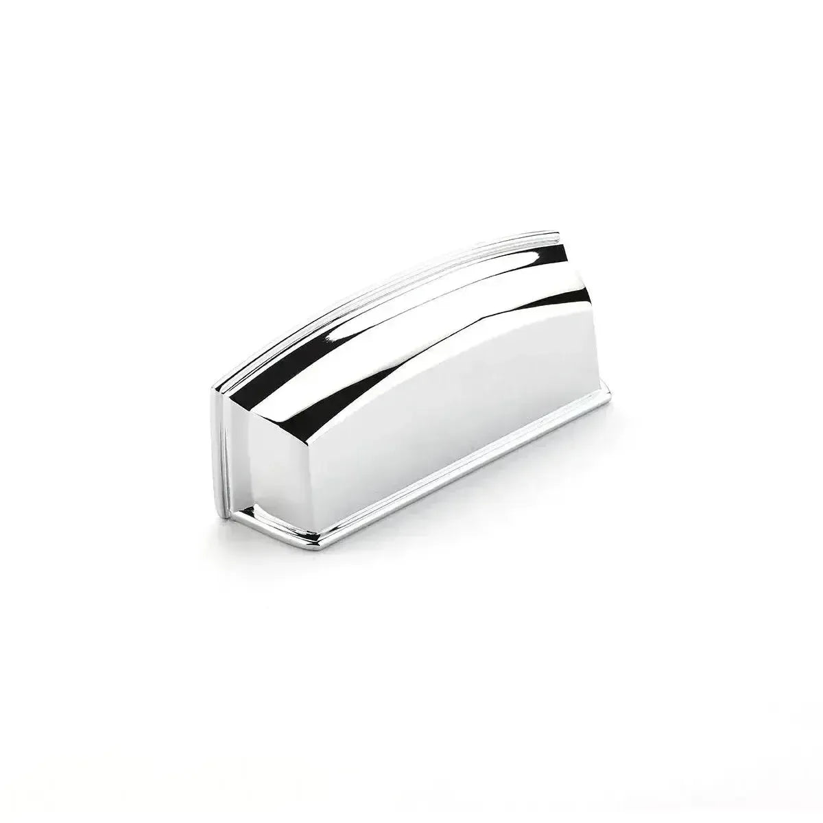 The Schaub Menlo Park Cup Pull in Polished Chrome finish.