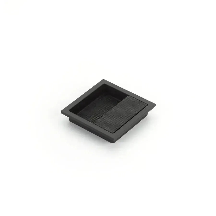 The Schaub MODO Square Recessed Pull in Matte Black finish.