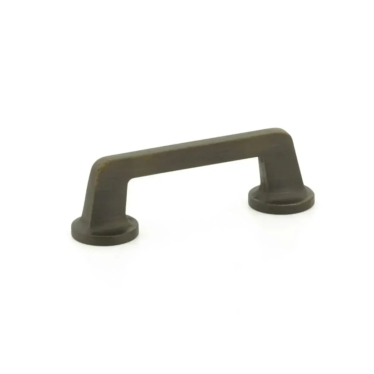 The Schaub Northport Pull with Round Bases in Ancient Bronze finish.