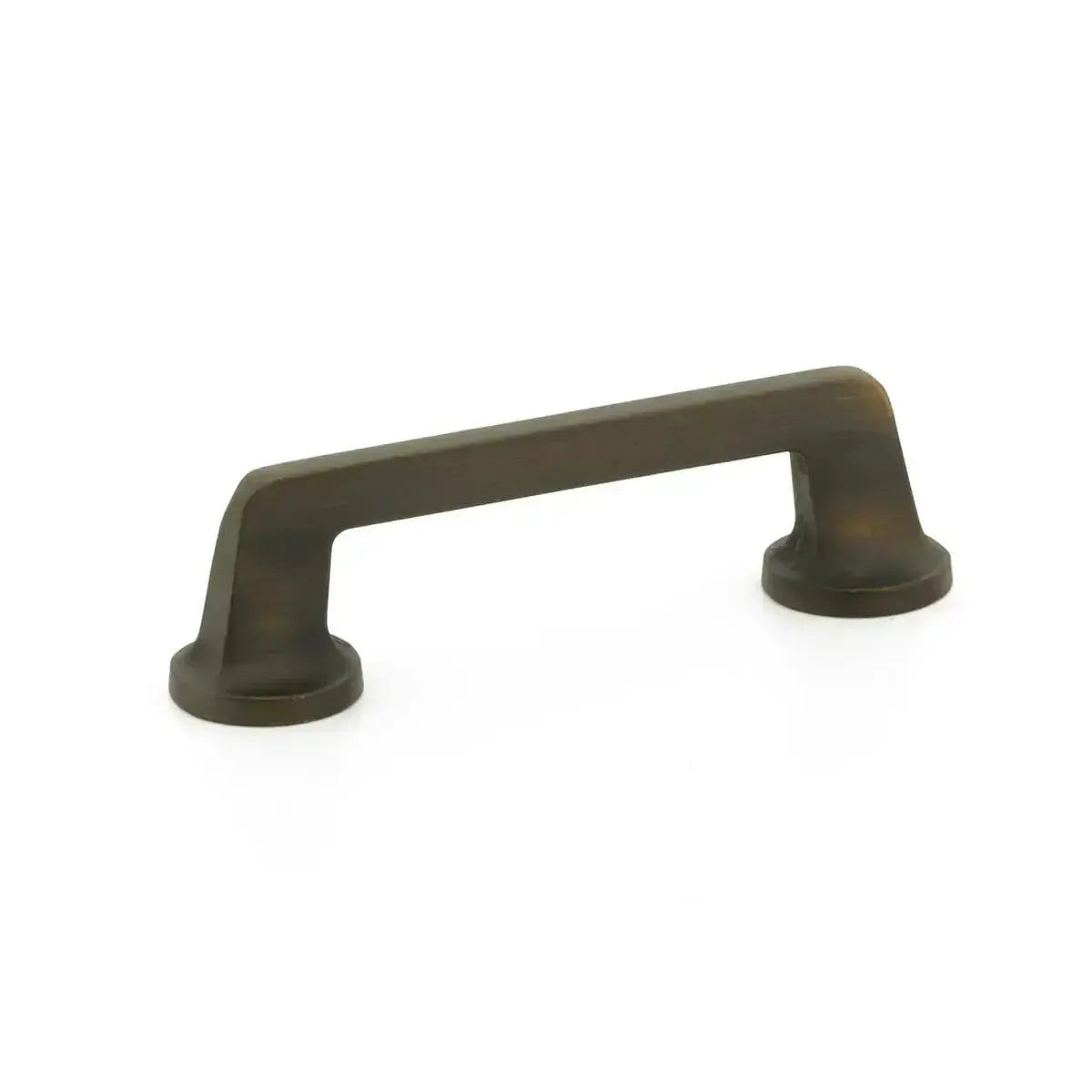 The Schaub Northport Pull with Round Bases in Ancient Bronze finish.