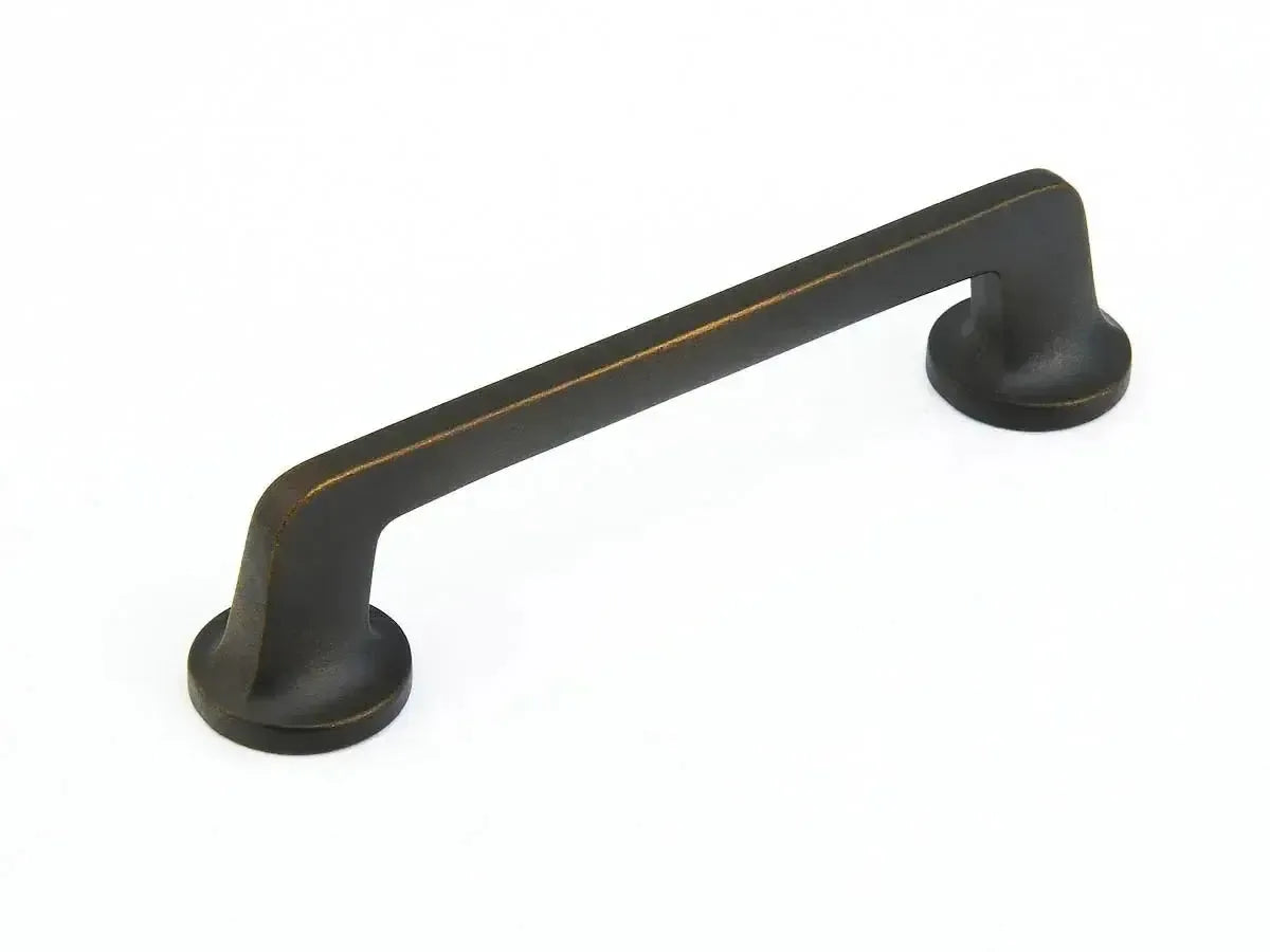 The Schaub Northport Pull with Round Bases in Ancient Bronze finish.