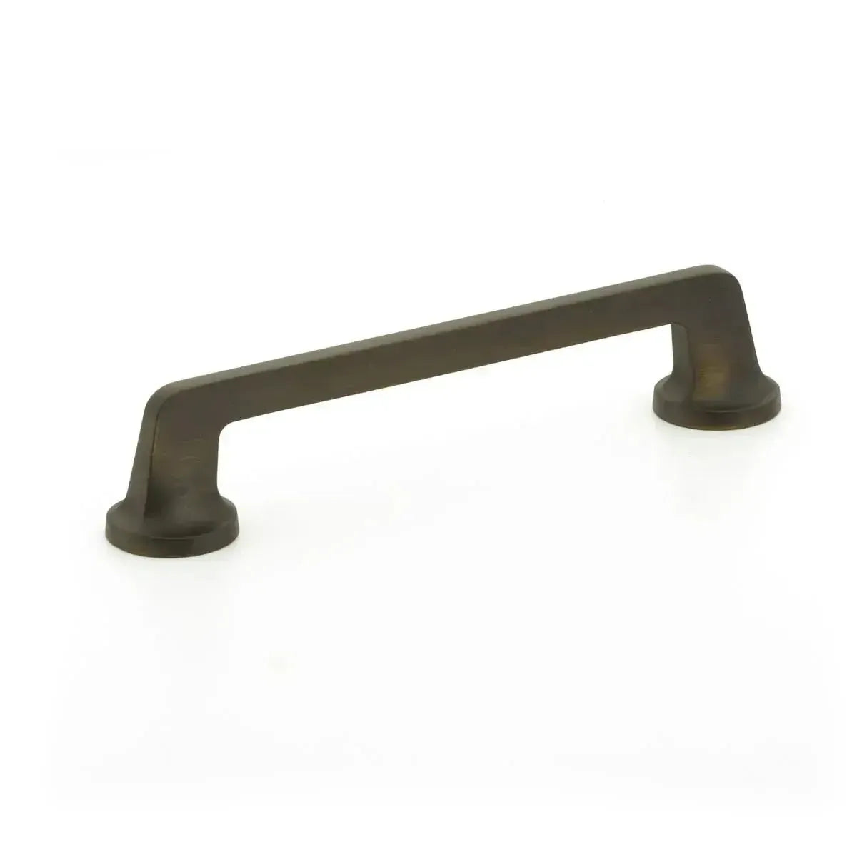 The Schaub Northport Pull with Round Bases in Ancient Bronze finish.