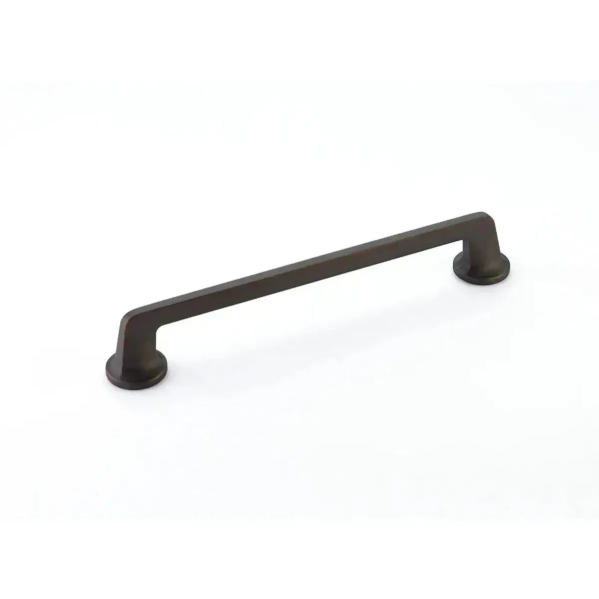 The Schaub Northport Pull with Round Bases in Ancient Bronze finish.