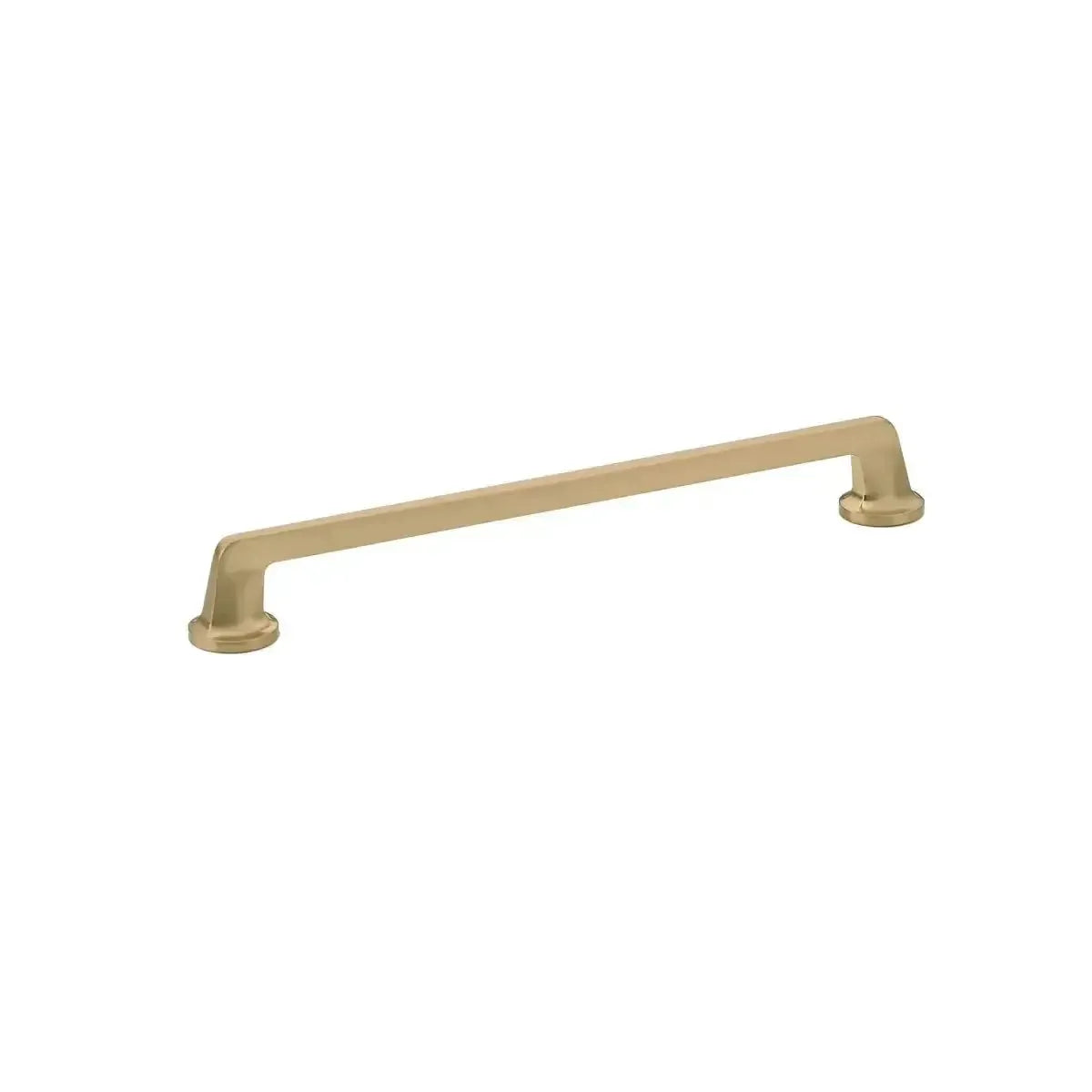 The Schaub Northport Pull with Round Bases in Brushed Bronze finish.