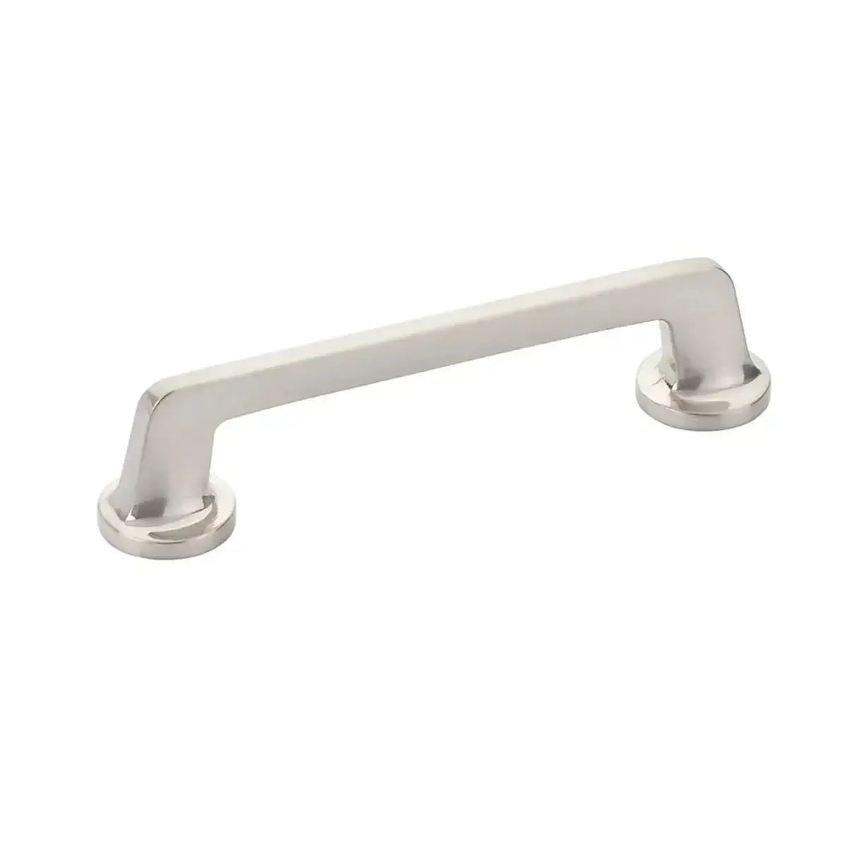 The Schaub Northport Pull with Round Bases in Brushed Nickel finish.