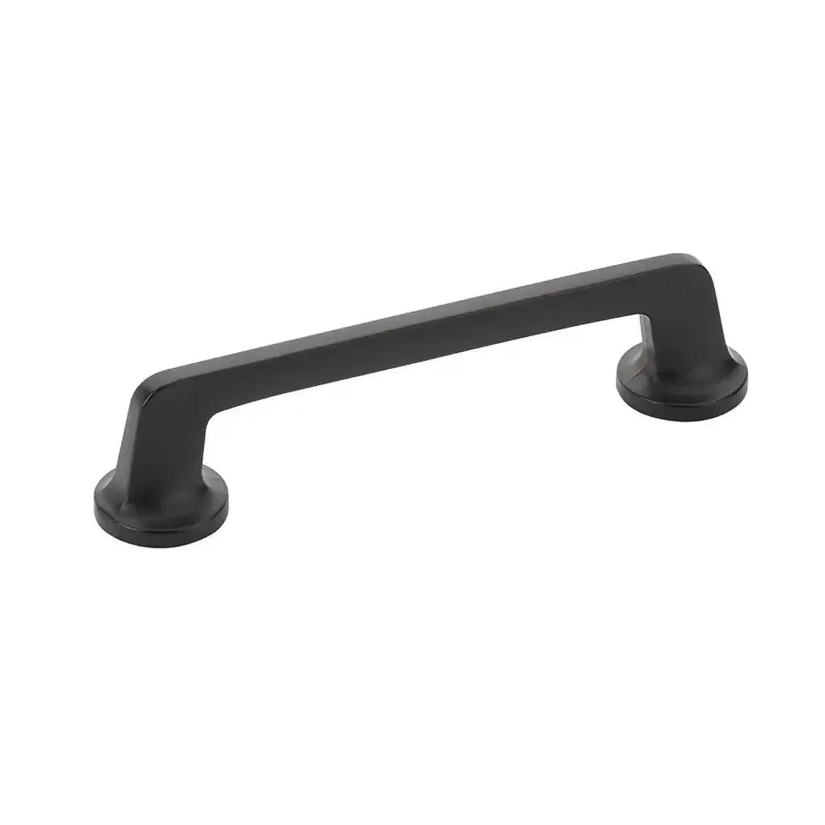 The Schaub Northport Pull with Round Bases in Matte Black finish.