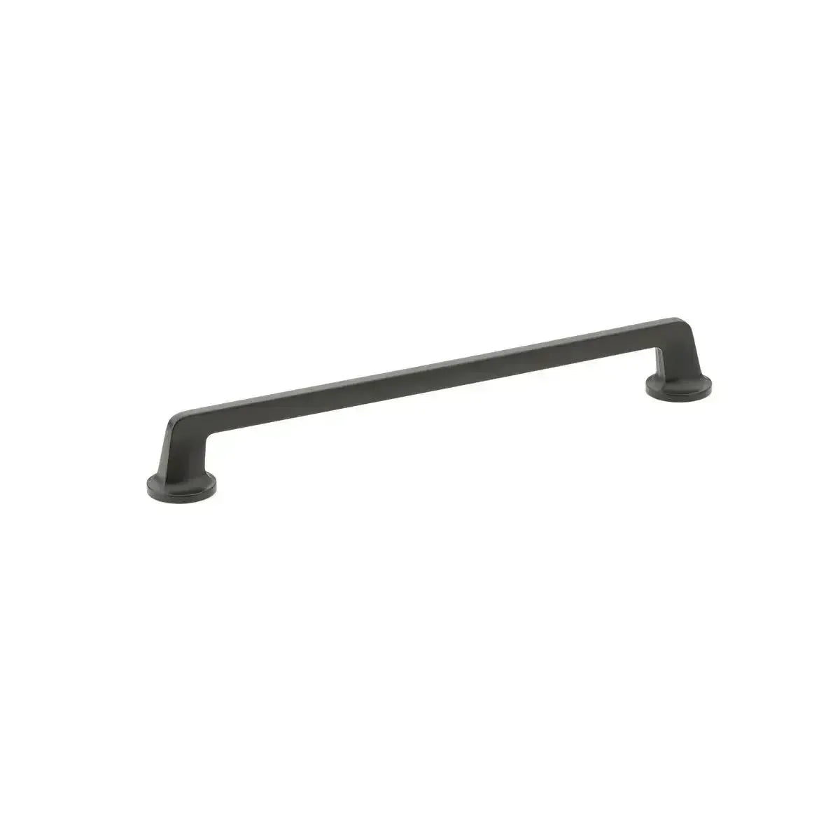 The Schaub Northport Pull with Round Bases in Matte Black finish.