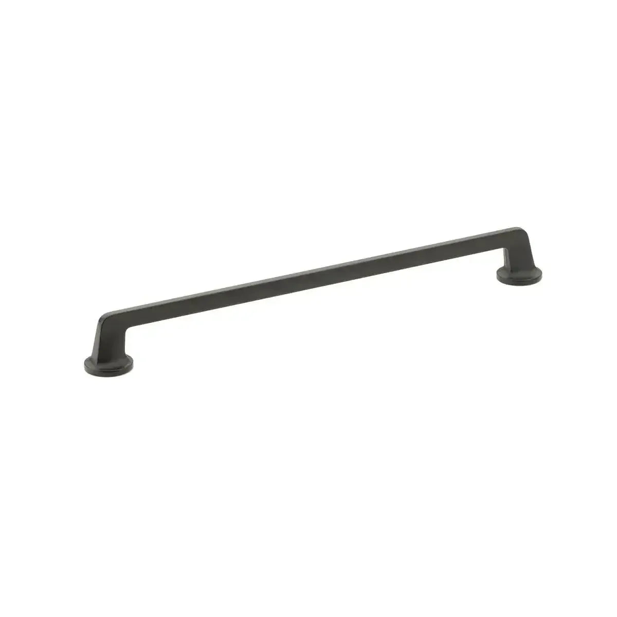The Schaub Northport Pull with Round Bases in Matte Black finish.