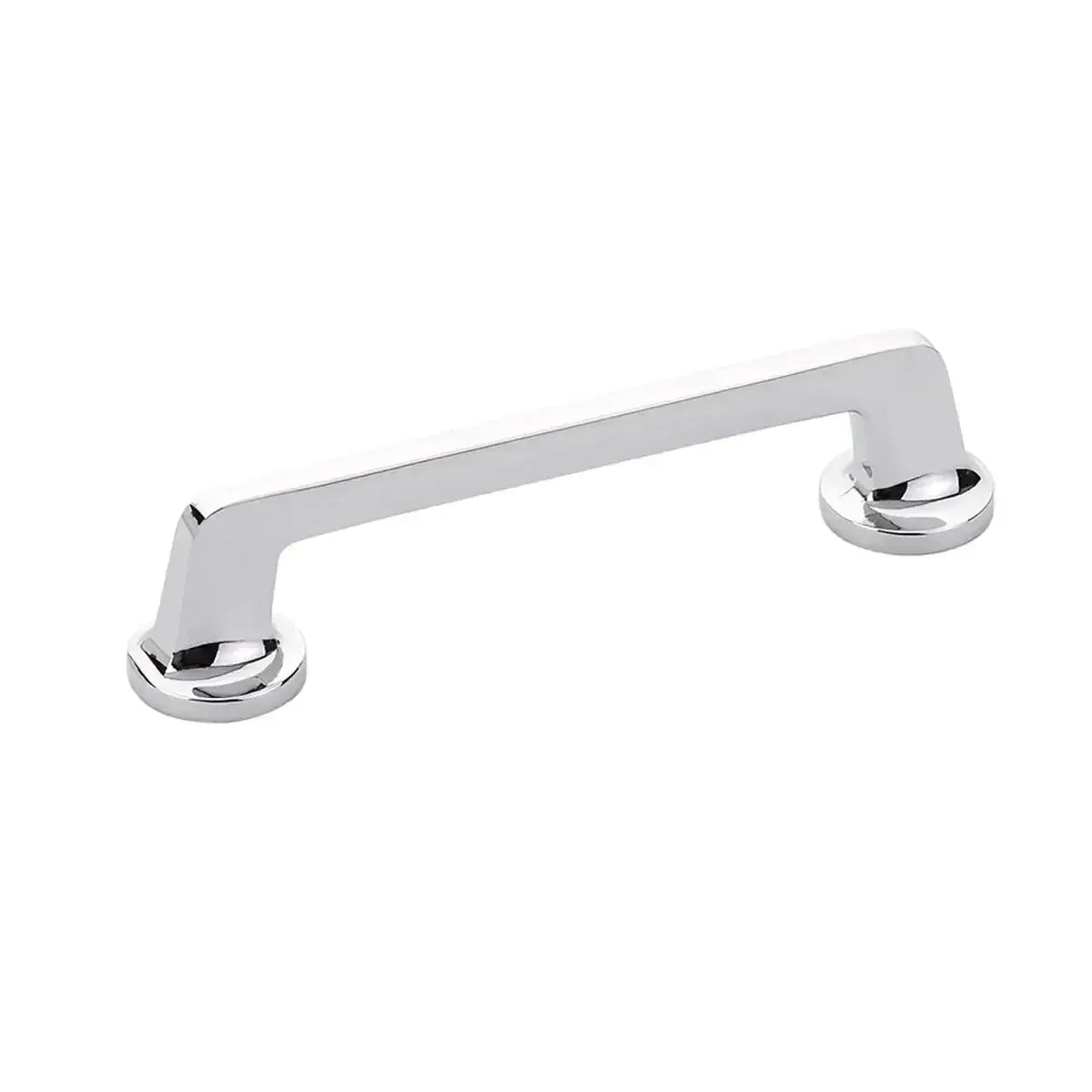 The Schaub Northport Pull with Round Bases in Polished Chrome finish.