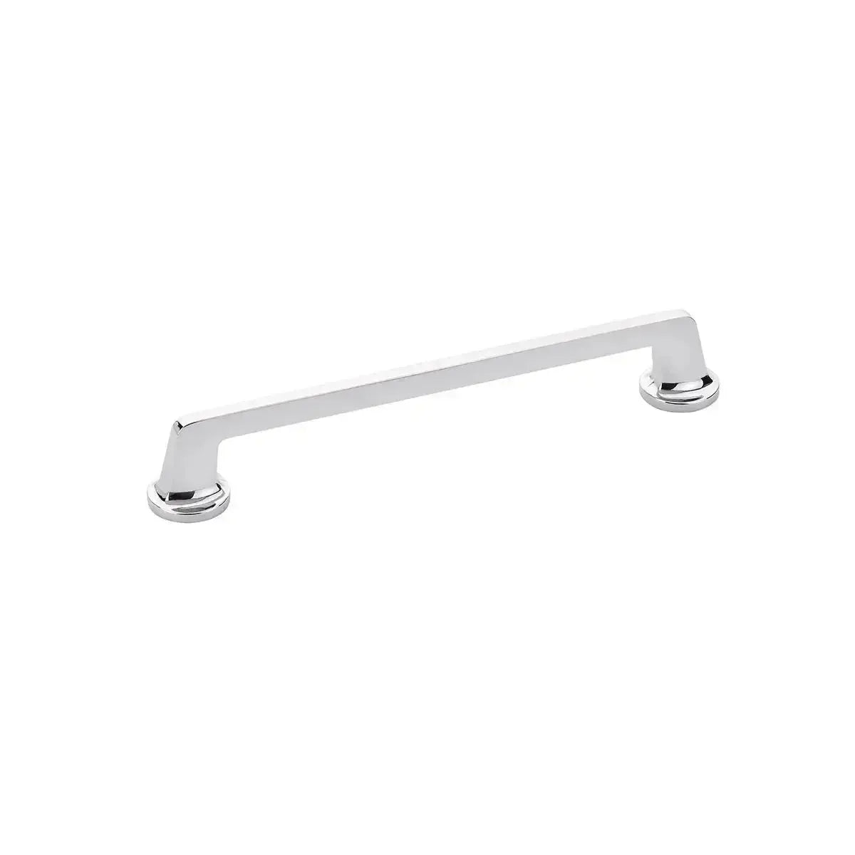 The Schaub Northport Pull with Round Bases in Polished Chrome finish.