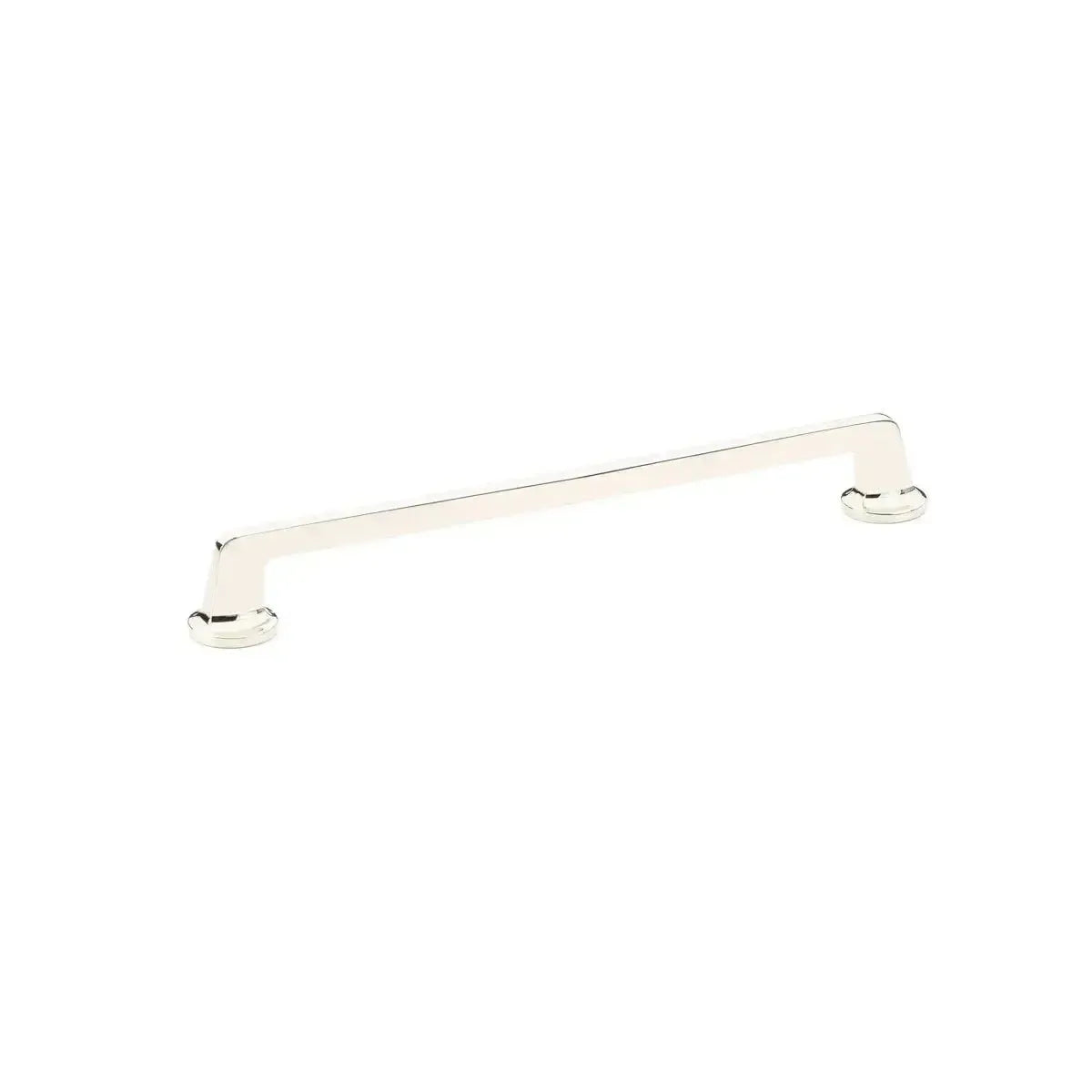 The Schaub Northport Pull with Round Bases in Polished Nickel finish.