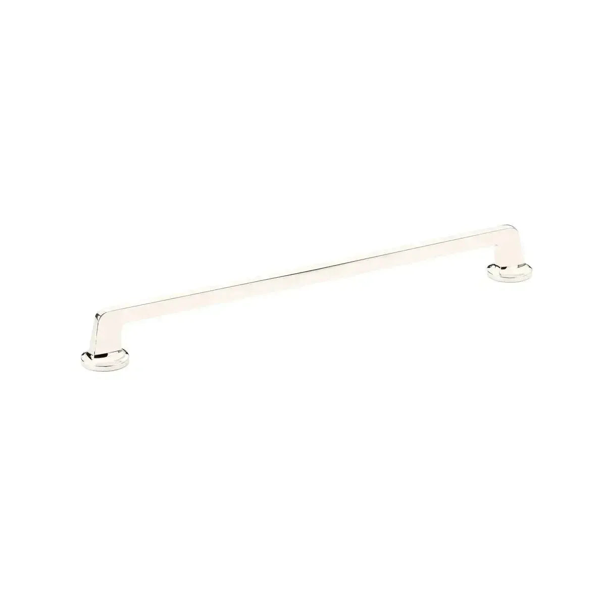 The Schaub Northport Pull with Round Bases in Polished Nickel finish.
