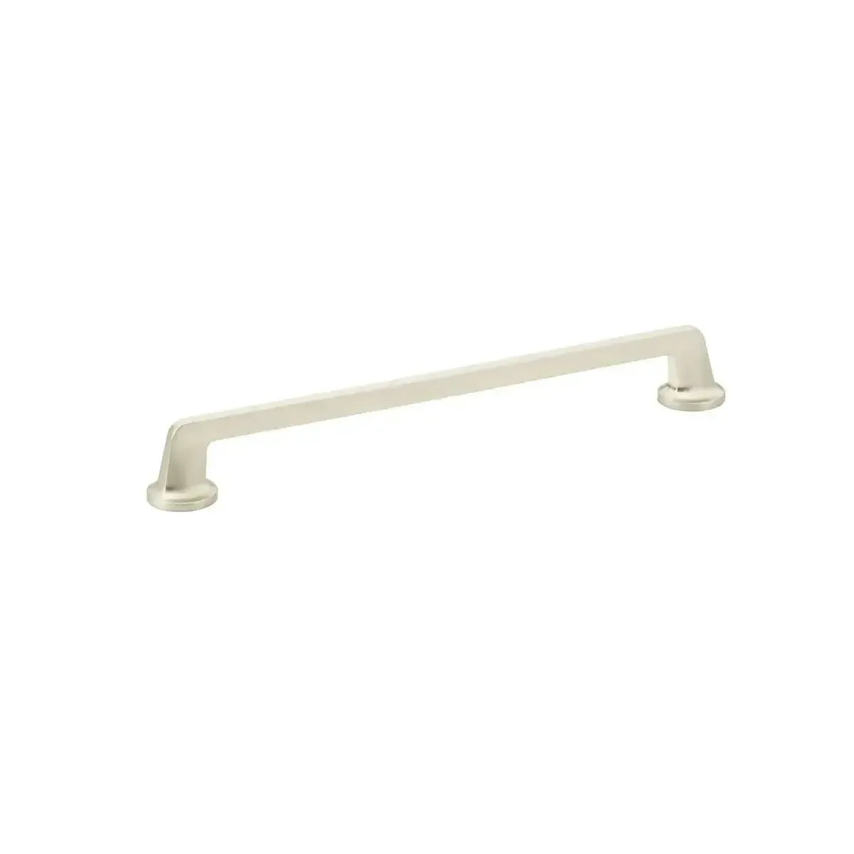 The Schaub Northport Pull with Round Bases in Satin Nickel finish.