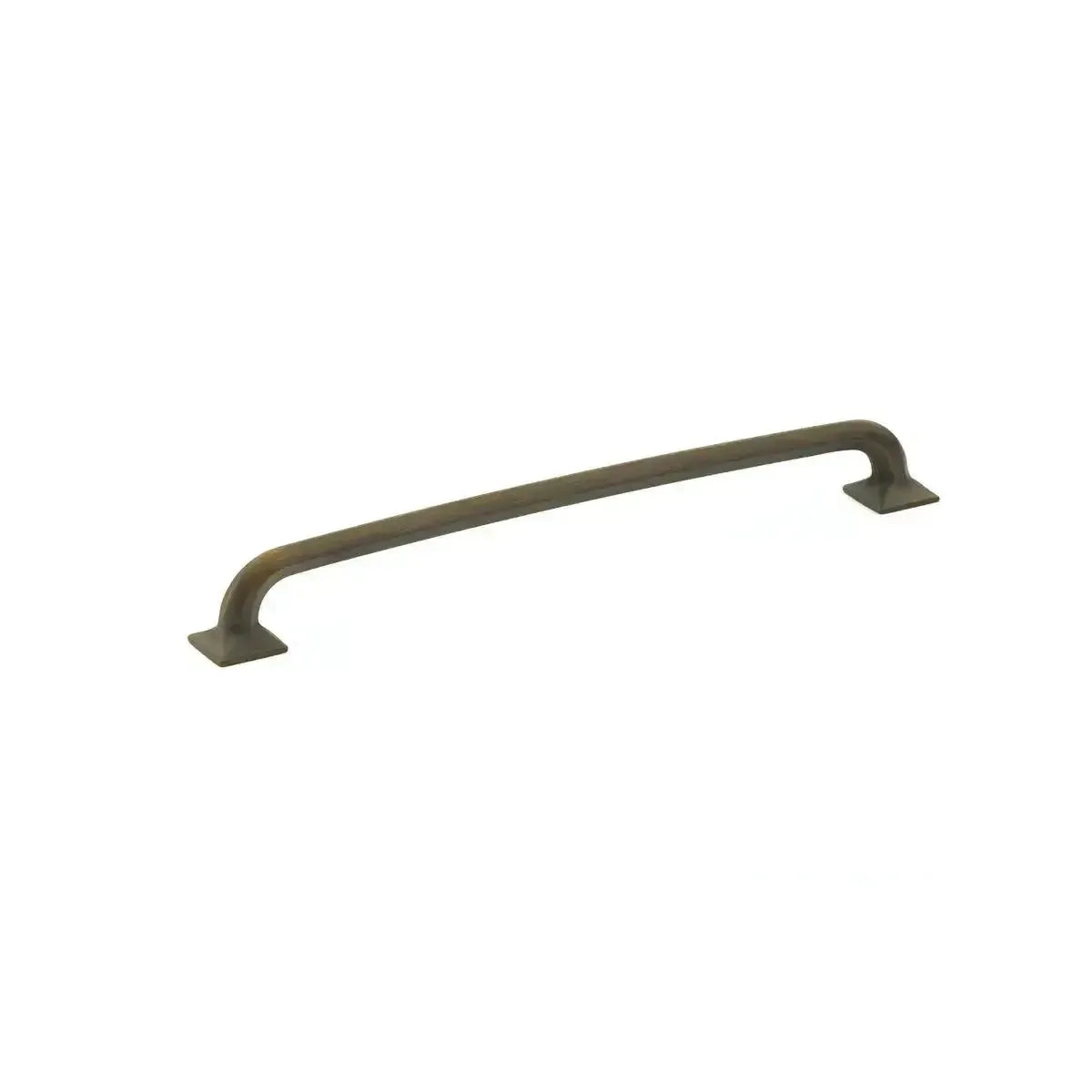 The Schaub Northport Pull with Square Bases in Ancient Bronze finish.