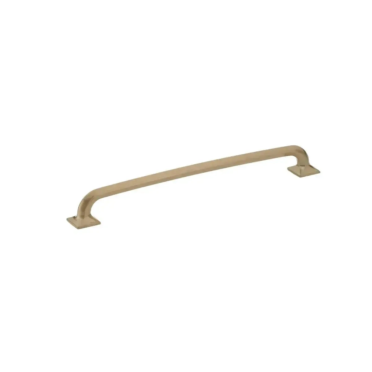 The Schaub Northport Pull with Square Bases in Brushed Bronze finish.