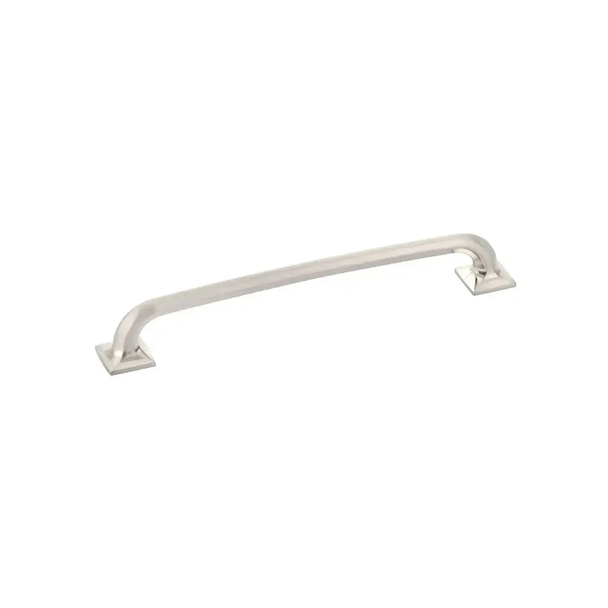 The Schaub Northport Pull with Square Bases in Brushed Nickel finish.