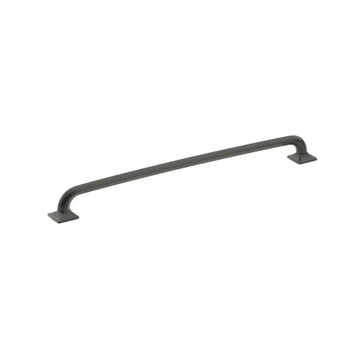 The Schaub Northport Pull with Square Bases in Matte Black finish.