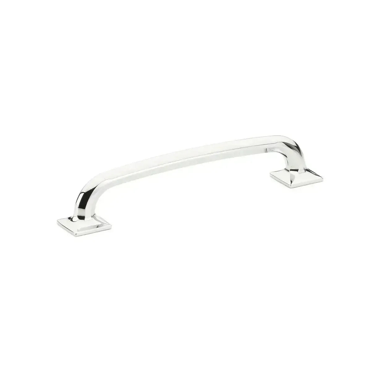 The Schaub Northport Pull with Square Bases in Polished Chrome finish.