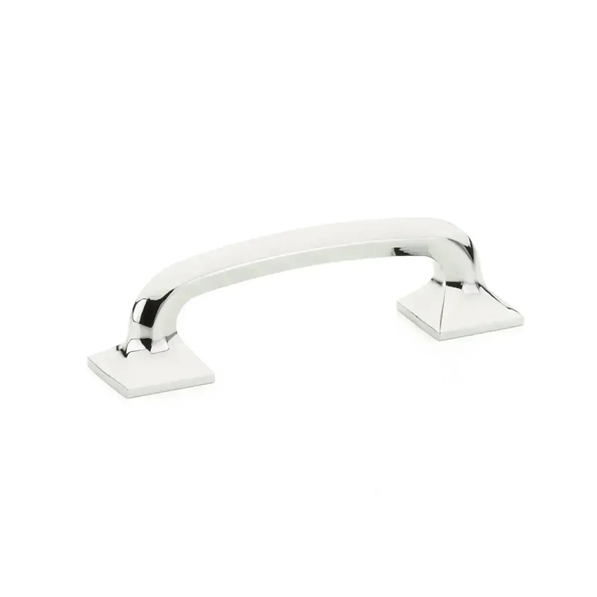 The Schaub Northport Pull with Square Bases in Polished Chrome finish.