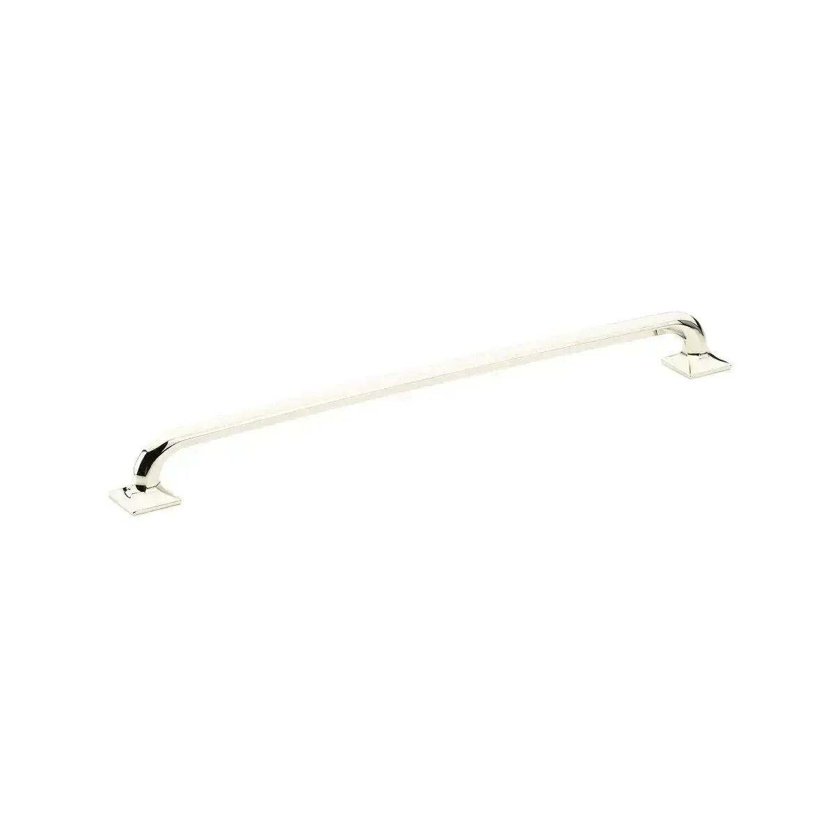 The Schaub Northport Pull with Square Bases in Polished Nickel finish.