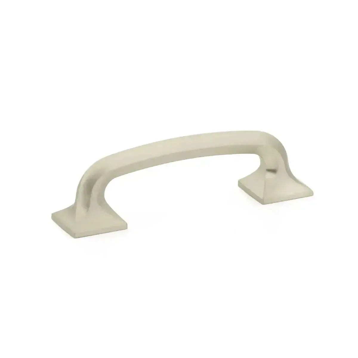 The Schaub Northport Pull with Square Bases in Satin Nickel finish.