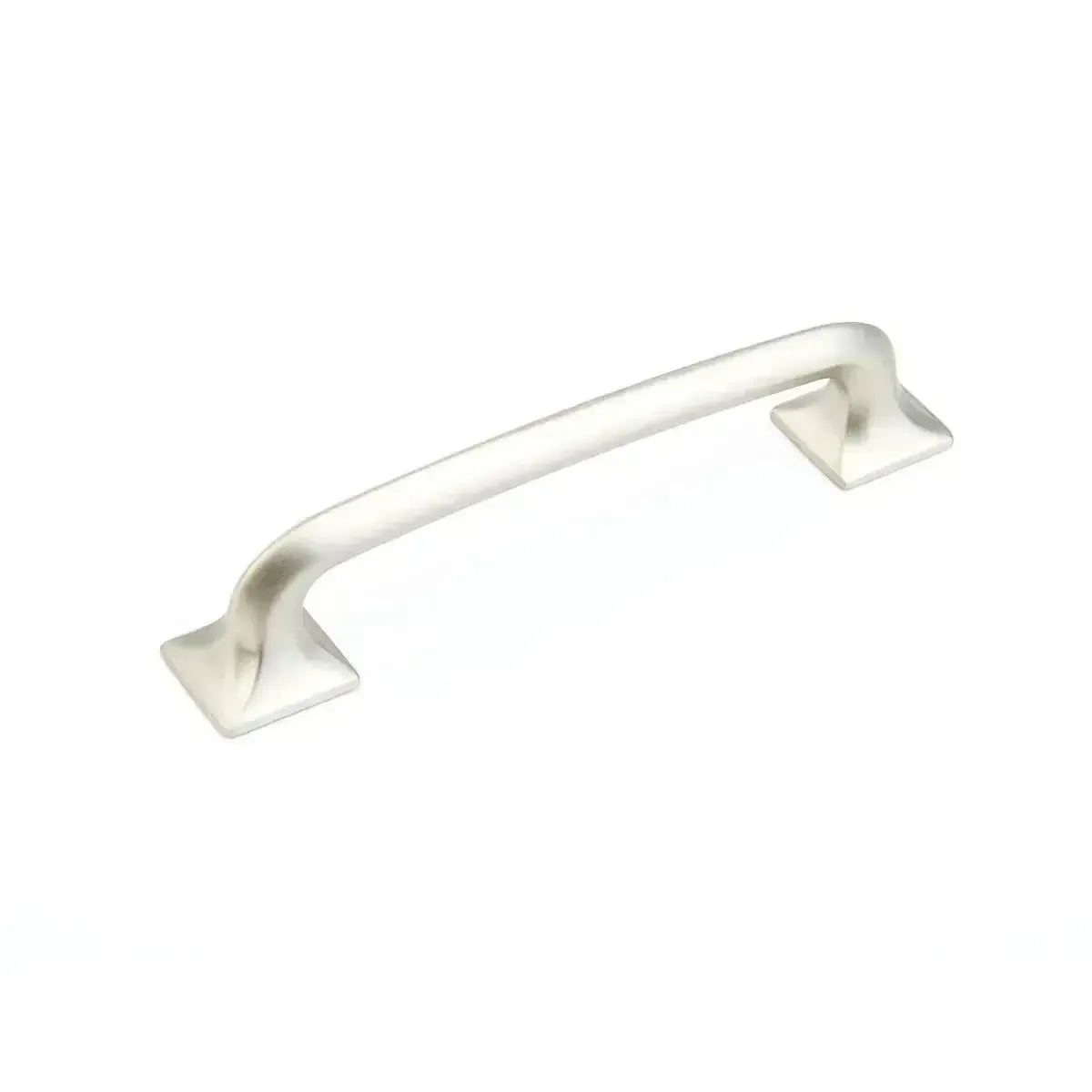 The Schaub Northport Pull with Square Bases in Satin Nickel finish.