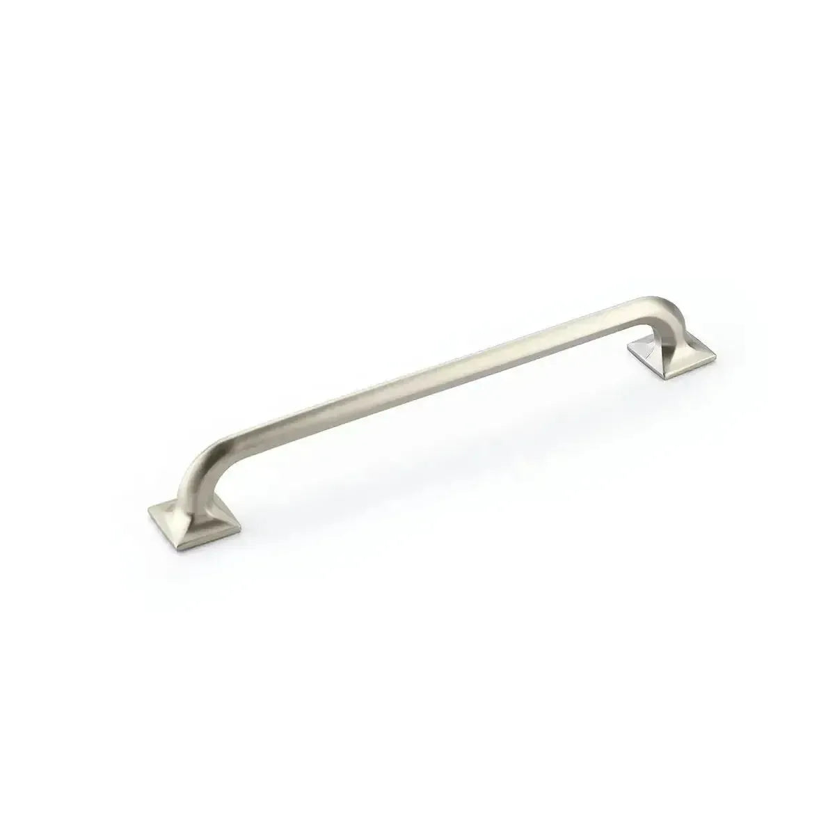 The Schaub Northport Pull with Square Bases in Satin Nickel finish.