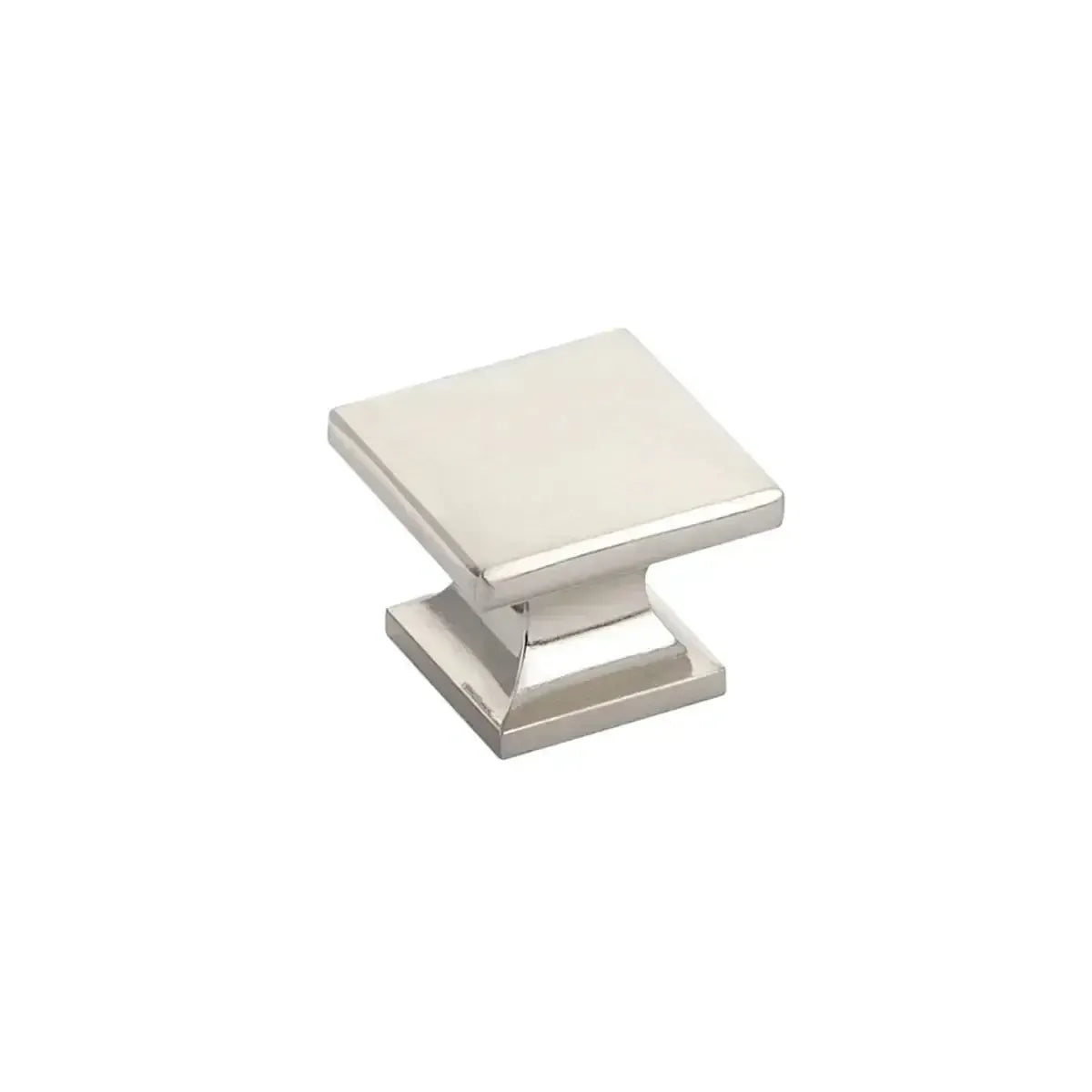 The Schaub Northport Smooth Square Cabinet Knob in Brushed Nickel finish.