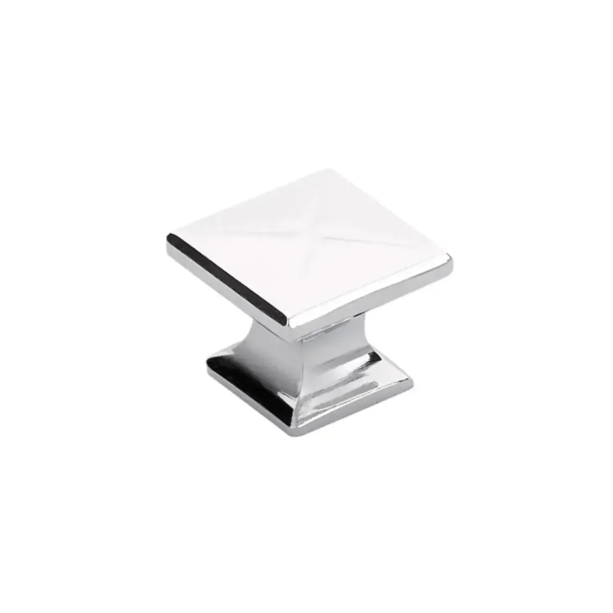 The Schaub Northport Square Cabinet Knob in Polished Chrome finish.