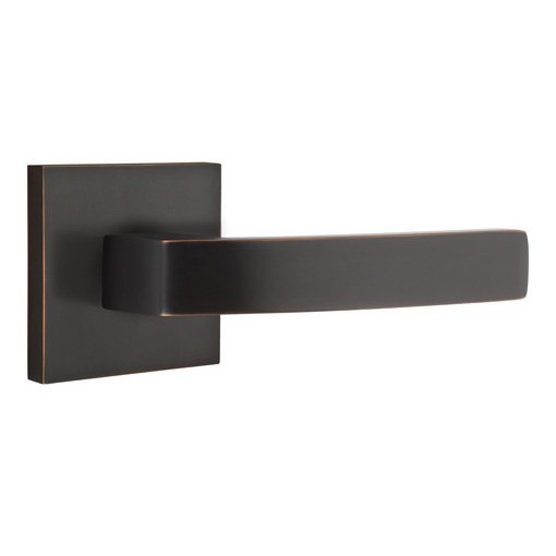 Emtek Breslin Lever With Square Rosette in Oil Rubbed Bronze finish