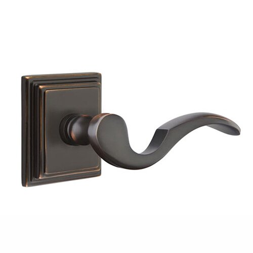 Emtek Cortina Lever With Wilshire Rosette in Oil Rubbed Bronze finish